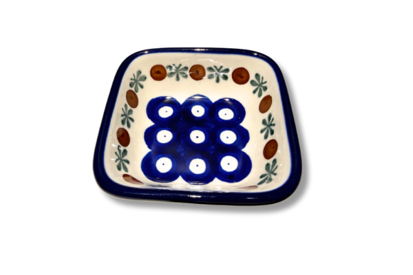 604 Bunzlau vierkant schaaltje 8 x 8 cm 70X 604 Kleine vierkante schaaltjes 8 x 8 cm